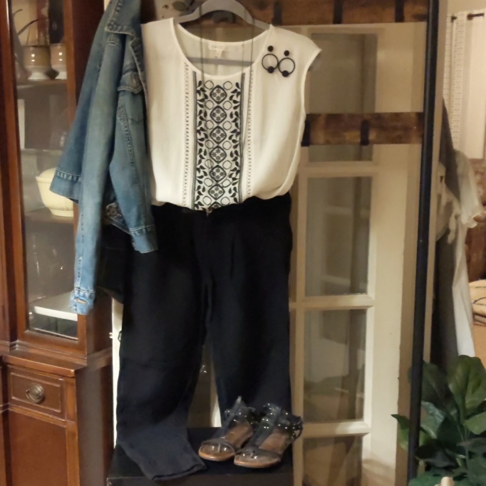 Free People Button-Fly Tapered Ankle Slouchy Pants